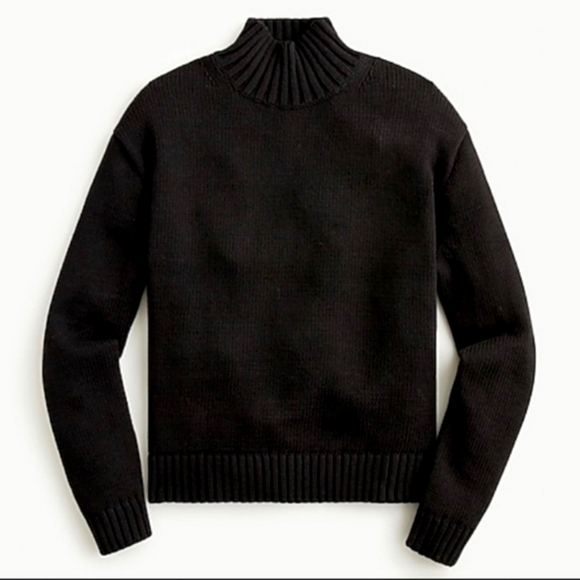 J. Crew Sweaters - New! J.Crew in Medium Black Mockneck Sweater in Cotton Blend NWT